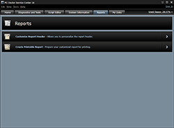 PC-Doctor Service Center Reports Screen