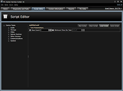 PC-Doctor Service Center Script Editor Screen