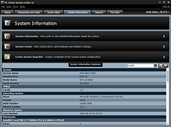 PC-Doctor Service Center System Information Screen